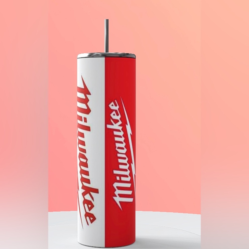 NWT Milwaukee 20 oz straight skinny stainless steel double vacuum sealed tumbler